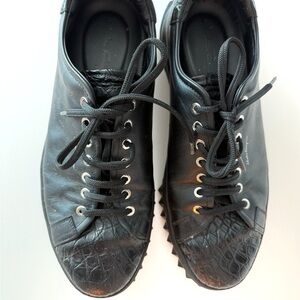 Black Ferragamo Leather Men's Shoes AUTHENTIC